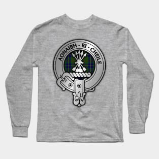 Clan Cameron Crest & Lochiel Hunting Tartan Long Sleeve T-Shirt